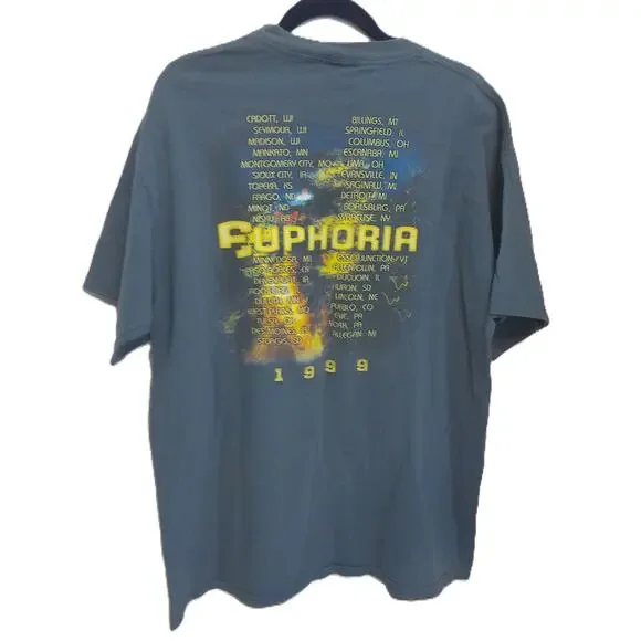 Vintage 1990s Giant By Tultex Def Leppard Euphoria T Shirt Size XL